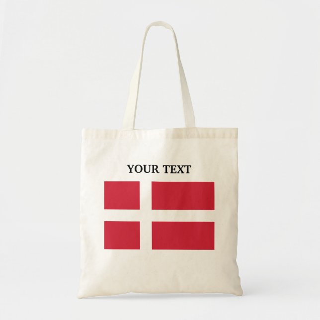 Bolsa Tote Bandeira de Dinamarca (Frente)
