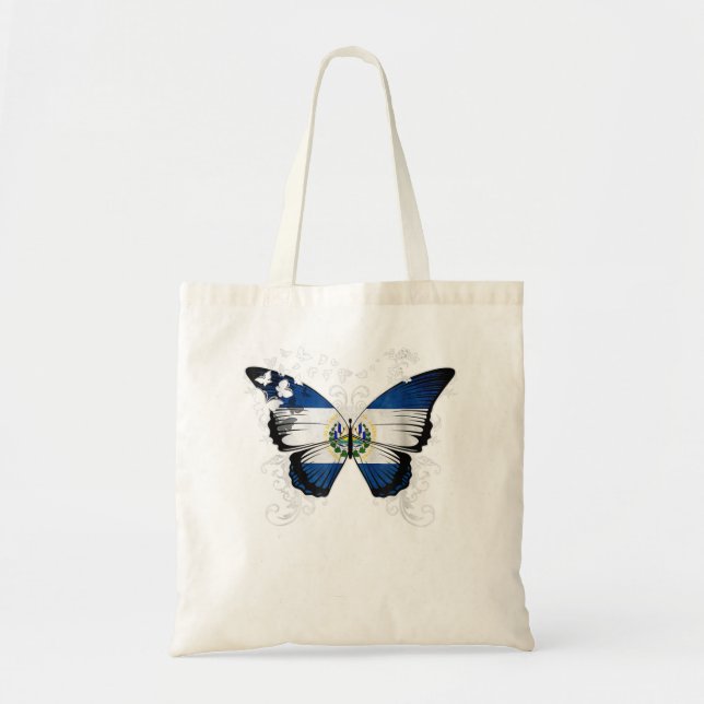 Bolsa Tote Bandeira de El Salvador Shirt Butterfly Graphic (Frente)