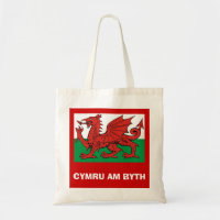 Bandeira de Galês, de "byth Cymru am",    o dragão