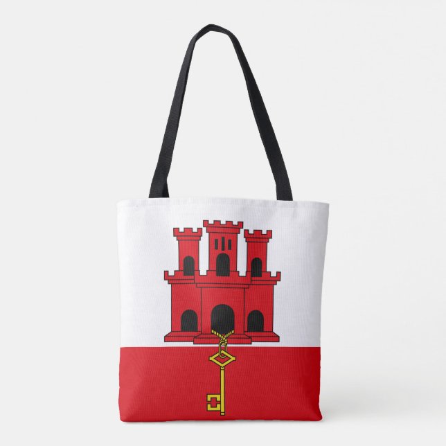 Bolsa Tote Bandeira de Gibraltar (Verso)