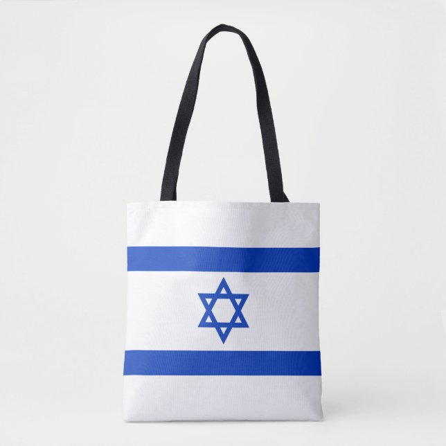 Bolsa Tote bandeira de Israel (Frente)