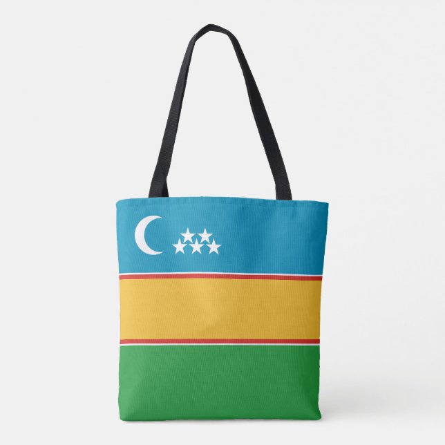 Bolsa Tote Bandeira de Karakalpakstan (Verso)