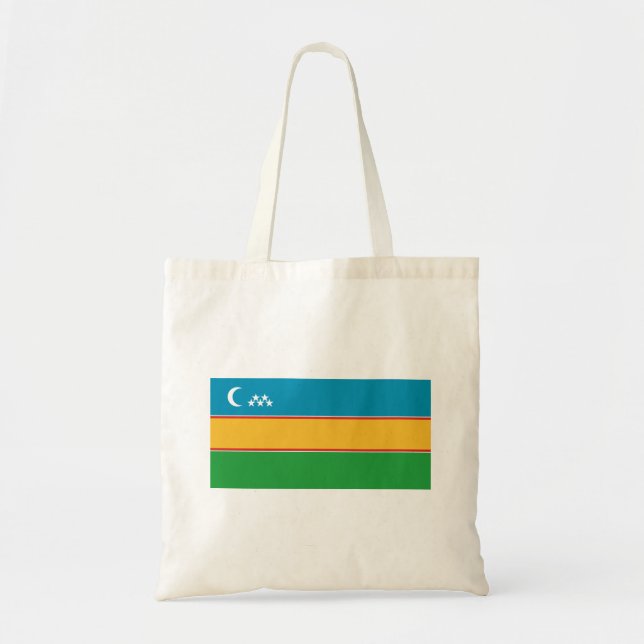 Bolsa Tote Bandeira de Karakalpakstan (Frente)