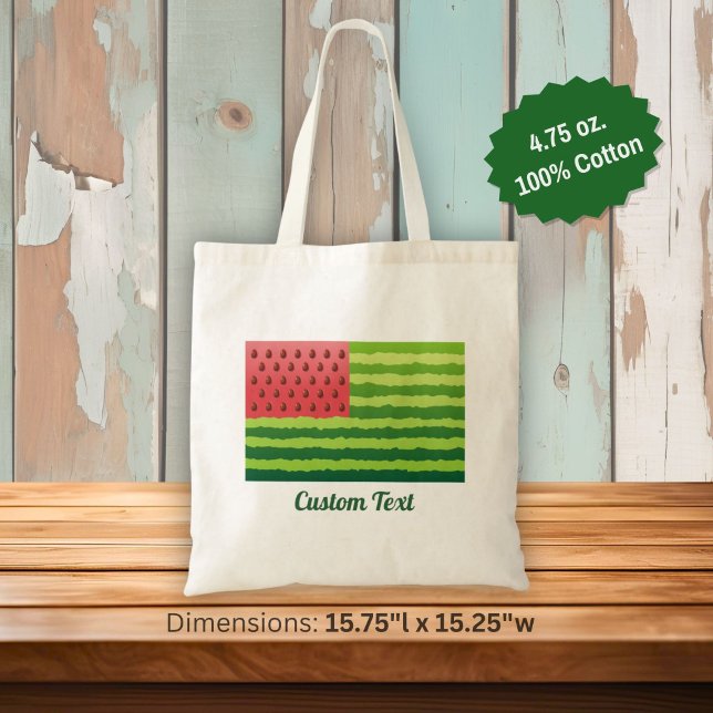 Bolsa Tote Bandeira de Melancia (Criador carregado)