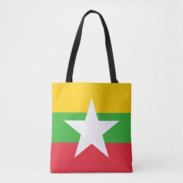 Bolsa Tote Bandeira de Mianmar (Frente)
