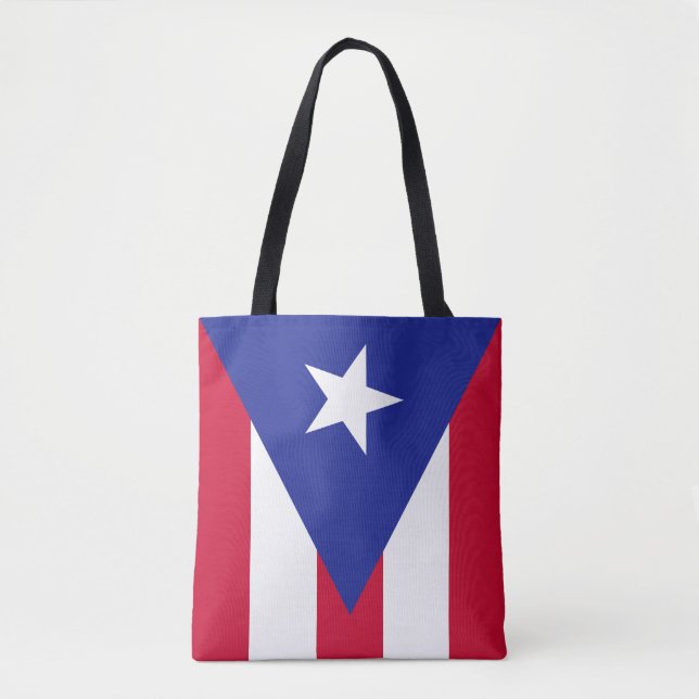 Bolsa Tote Bandeira de Porto Rico (Frente)