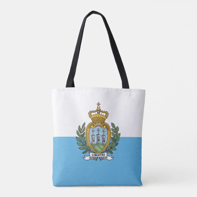 Bolsa Tote Bandeira de São Marinho (Verso)