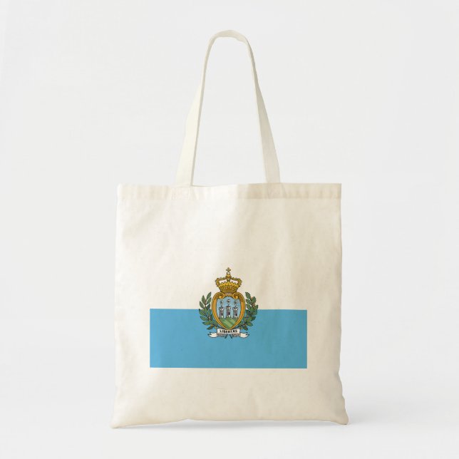 Bolsa Tote Bandeira de São Marinho (Frente)