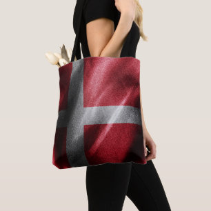 Bolsa Tote Bandeira de seda da Dinamarca