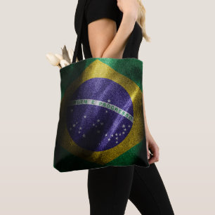 Bolsa Tote Bandeira de seda do Brasil