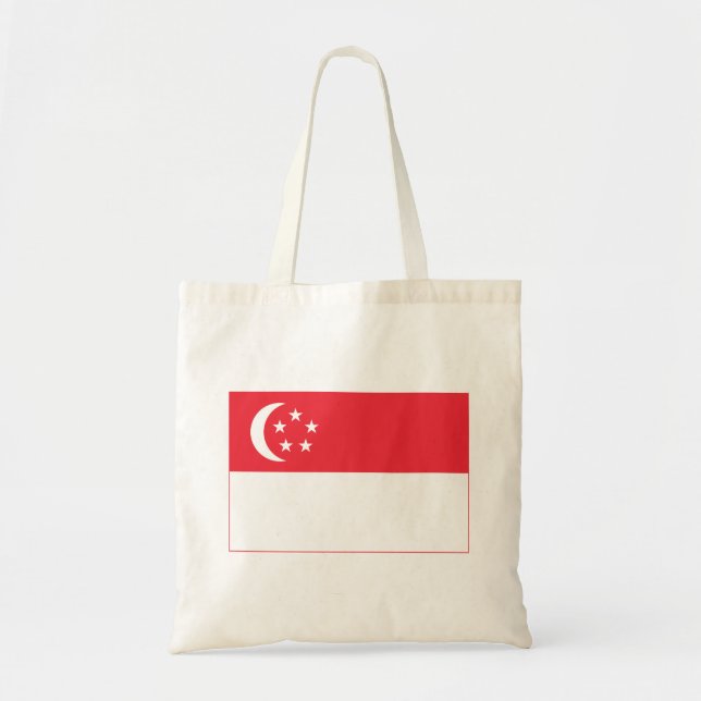 Bolsa Tote Bandeira de Singapura (Frente)