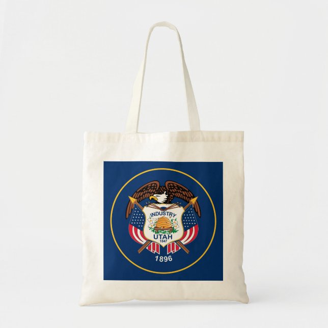 Bolsa Tote bandeira de Utah (Frente)