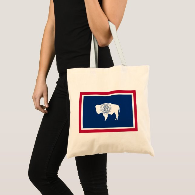 Bolsa Tote Bandeira de Wyoming (Frente (produto))