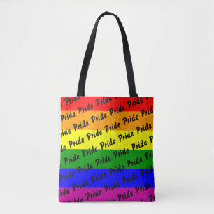 Bolsa Tote Bandeira do arco-íris do orgulho gay
