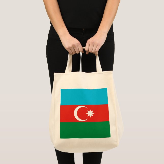 Bolsa Tote Bandeira do Azerbaijão (Frente (produto))