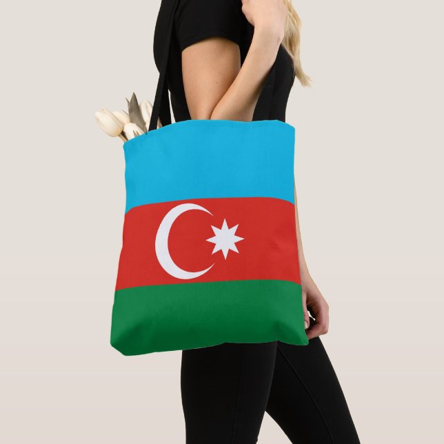 Bolsa Tote Bandeira do Azerbaijão (Close Up)