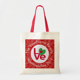 Bolsa Tote Bandeira do Bangladesh Letras Vermelhas LOVE White