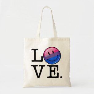 Bolsa Tote Bandeira do Bisexuality dentro do amor da palavra