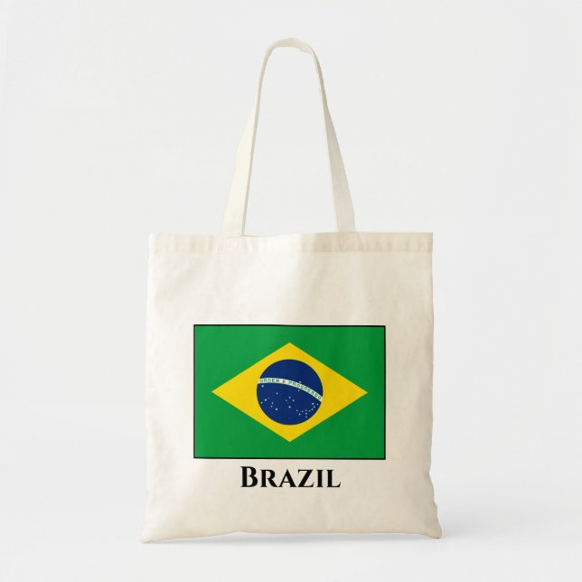 Bolsa Tote Bandeira do Brasil (brasileiro) (Frente)