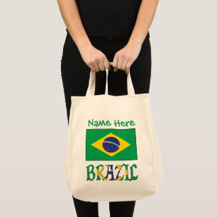 Bolsa Tote Bandeira do Brasil Personalizada Herança