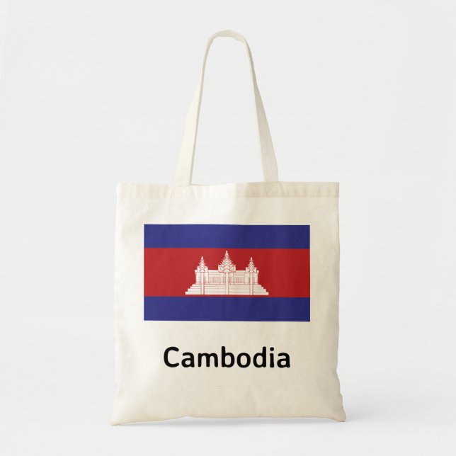 Bolsa Tote Bandeira do Camboja (Frente)
