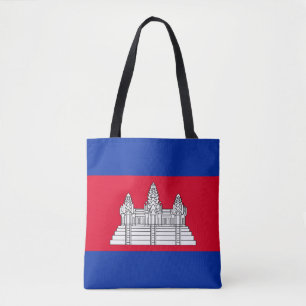 Bolsa Tote Bandeira do Camboja Patriótica