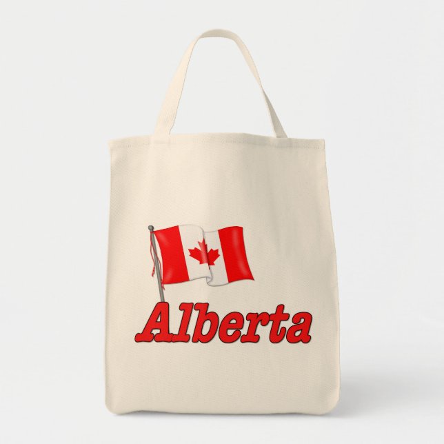 Bolsa Tote Bandeira do Canadá - Alberta (Frente)