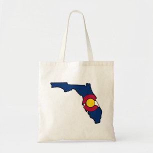 Bolsa Tote Bandeira do Colorado da Flórida reutilizável para 