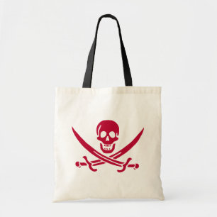 Bolsa Tote Bandeira do Crânio e Espadas Pirata do Calico Jack