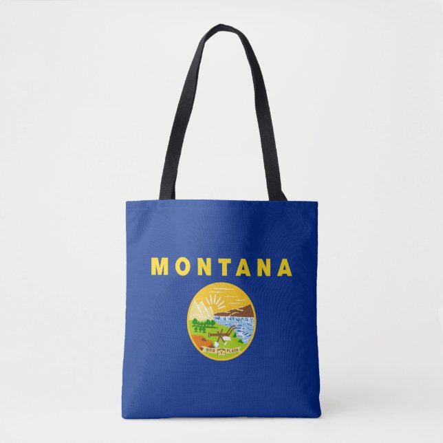 Bolsa Tote Bandeira do Estado de Montana (Frente)
