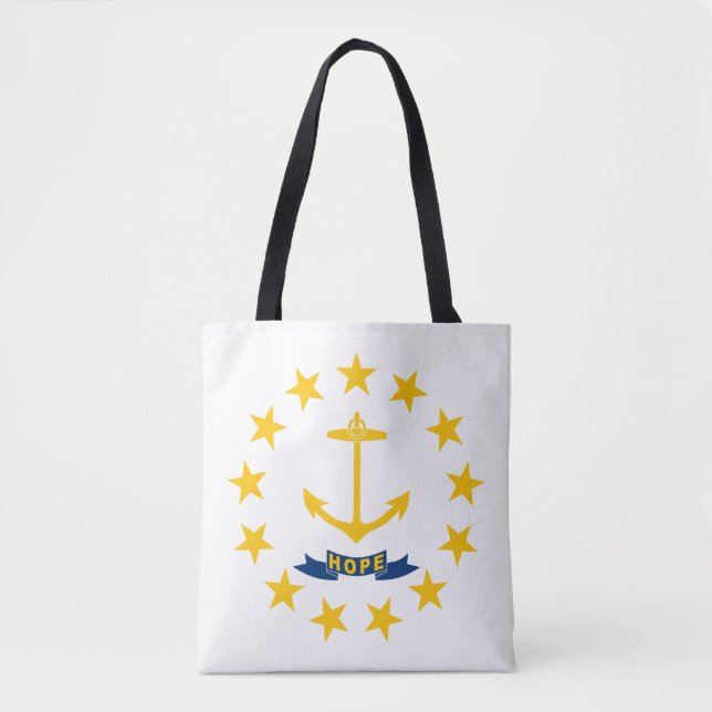 Bolsa Tote Bandeira do Estado de Rhode Island (Frente)