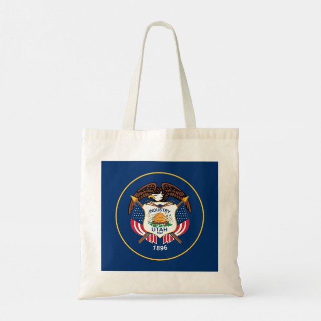 Bolsa Tote Bandeira do Estado de Utah (Verso)