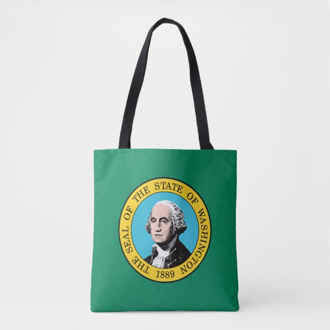 Bolsa Tote Bandeira do Estado de Washington (Frente)