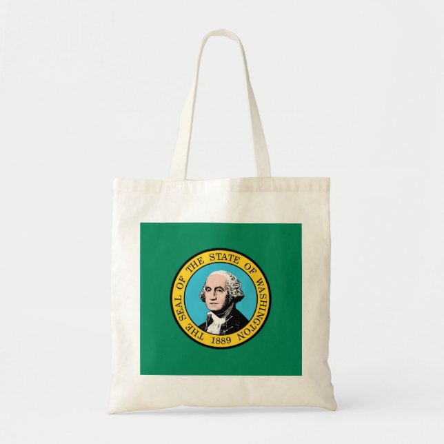 Bolsa Tote Bandeira do Estado de Washington (Frente)