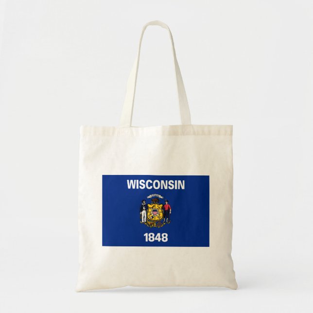 Bolsa Tote Bandeira do Estado de Wisconsin (Frente)