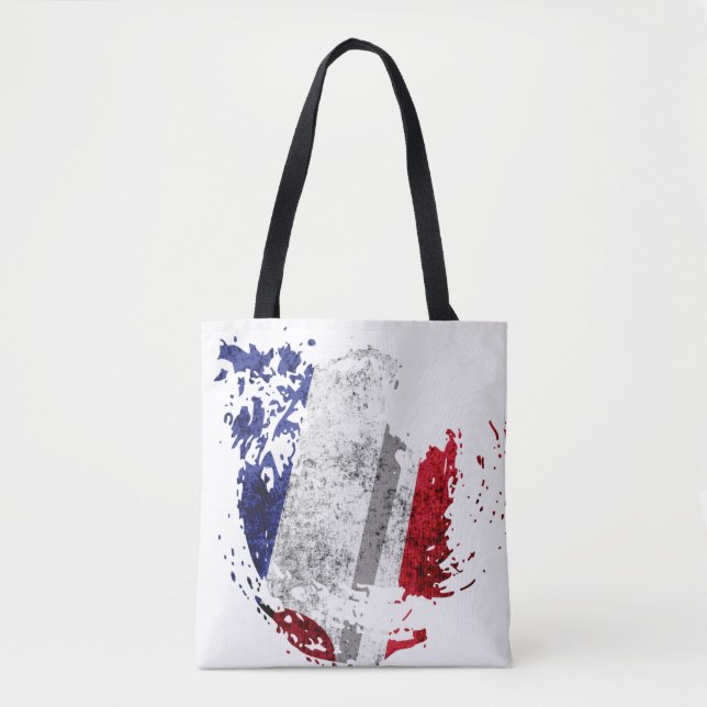 Bolsa Tote bandeira do francês (Frente)