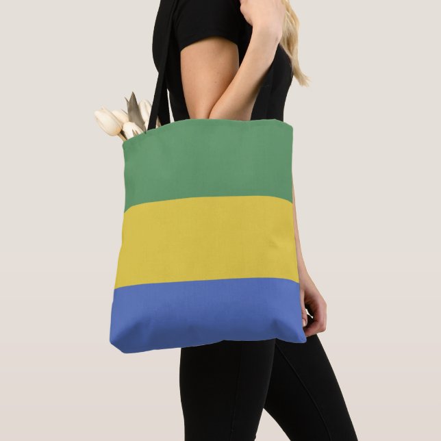 Bolsa Tote Bandeira do Gabão (Close Up)