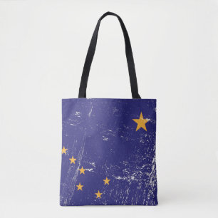 Bolsa Tote Bandeira do Grunge de Alaska