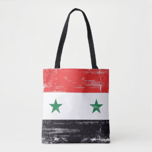 Bolsa Tote Bandeira do Grunge de Syria.