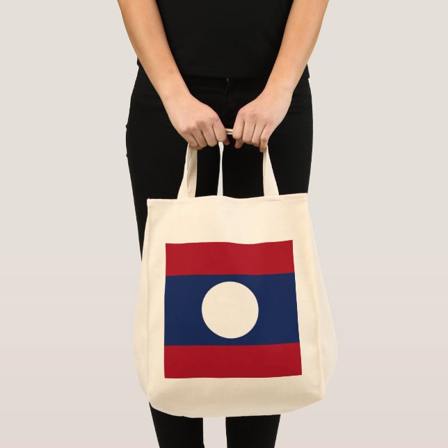 Bolsa Tote bandeira do Laos (Frente (produto))