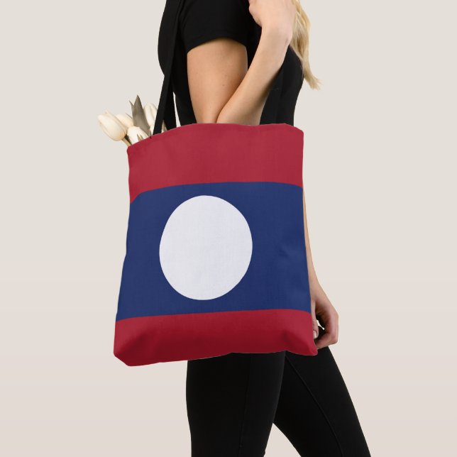 Bolsa Tote bandeira do Laos (Close Up)