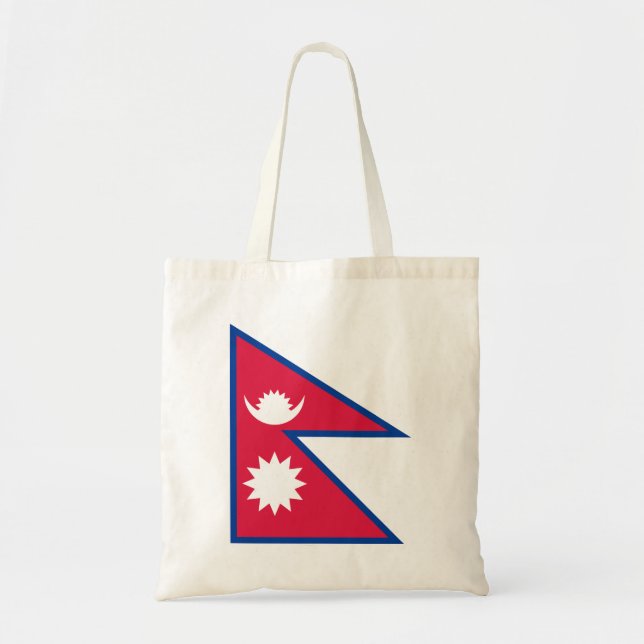 Bolsa Tote Bandeira do Nepal (Frente)