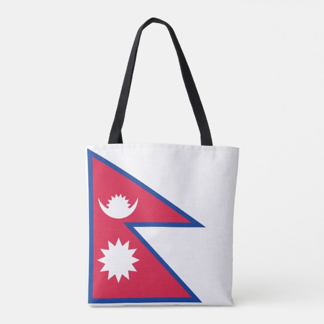Bolsa Tote Bandeira do Nepal (Verso)