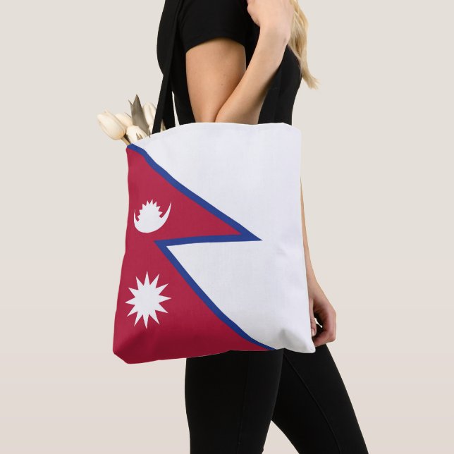 Bolsa Tote Bandeira do Nepal (Close Up)