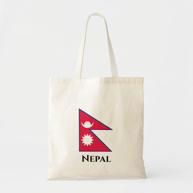 Bolsa Tote Bandeira do Nepal (nepalês) (Frente)