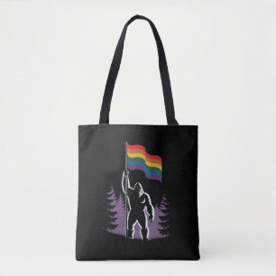 Bolsa Tote Bandeira do Novo Orgulho Progressivo LGBTQ Bigfoot
