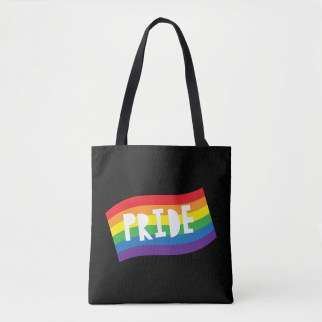 Bolsa Tote Bandeira do Orgulho Arco-íris (Frente)