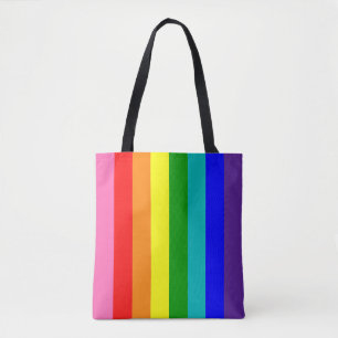 Bolsa Tote Bandeira do Orgulho Arco-íris de Oito Listras