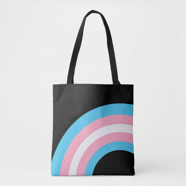 Bolsa Tote Bandeira do Orgulho Arco-Íris Transgênero (Frente)