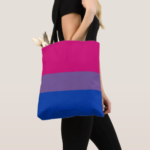 Bolsa Tote Bandeira do Orgulho Bissexual SlipperyJoe's lavand